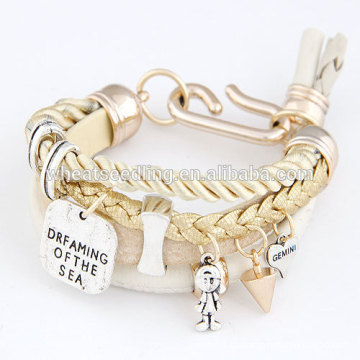 Pulsera de cuero adolescente vendedora caliente